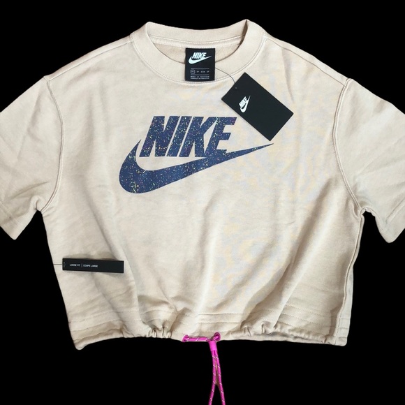 Nike Tops - Nike NWT Sz S Crop Sweatshirt Short Sleeve